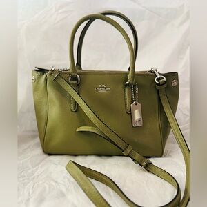 Coach Olive Green MINI SURREY CARRYALL SATCHEL CROSSBODY BAG
